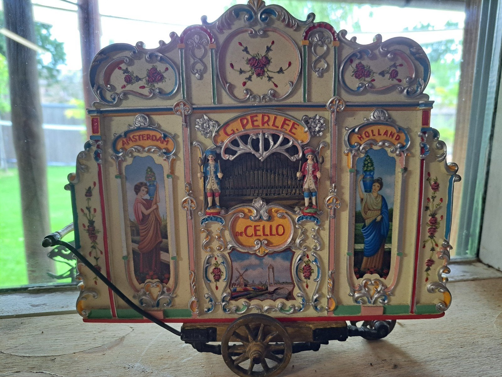 Antieke G. Perlee Draaiorgel Miniatuur  Amsterdam Ot en Sien, Ophalen of Verzenden, Gebruikt