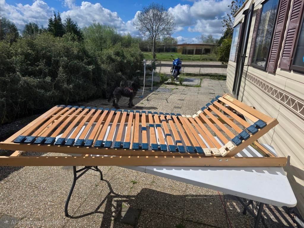 Verstelbare lattenbodem 90x200, Ophalen, Zo goed als nieuw, Eenpersoons, 90 cm