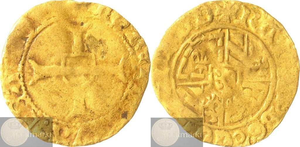 Leuven - Dubbele Brabantse Mijt Hybride z.j. (1468-1474), Ophalen of Verzenden, Vóór koninkrijk, Overige waardes, Losse munt