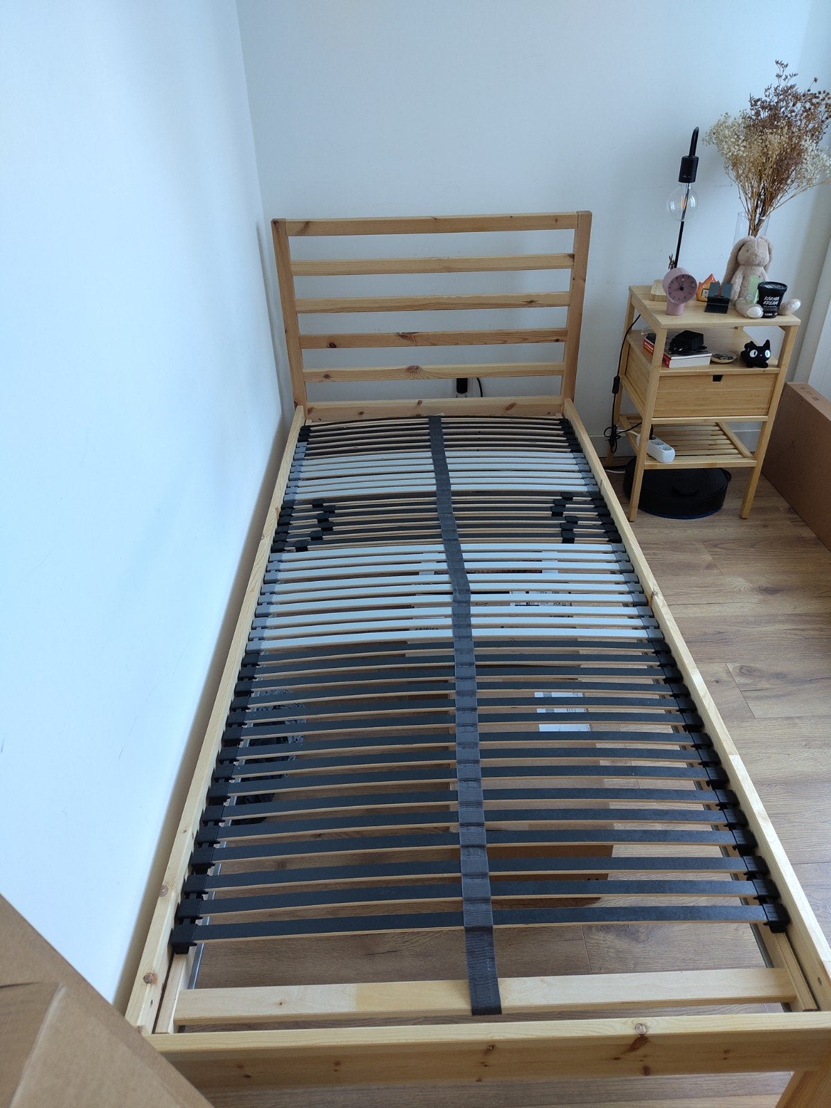 Ikea Tarva with Leirsund (90x200), Huis en Inrichting, Slaapkamer | Bedden, Ophalen, Gebruikt, 90 cm, Eenpersoons