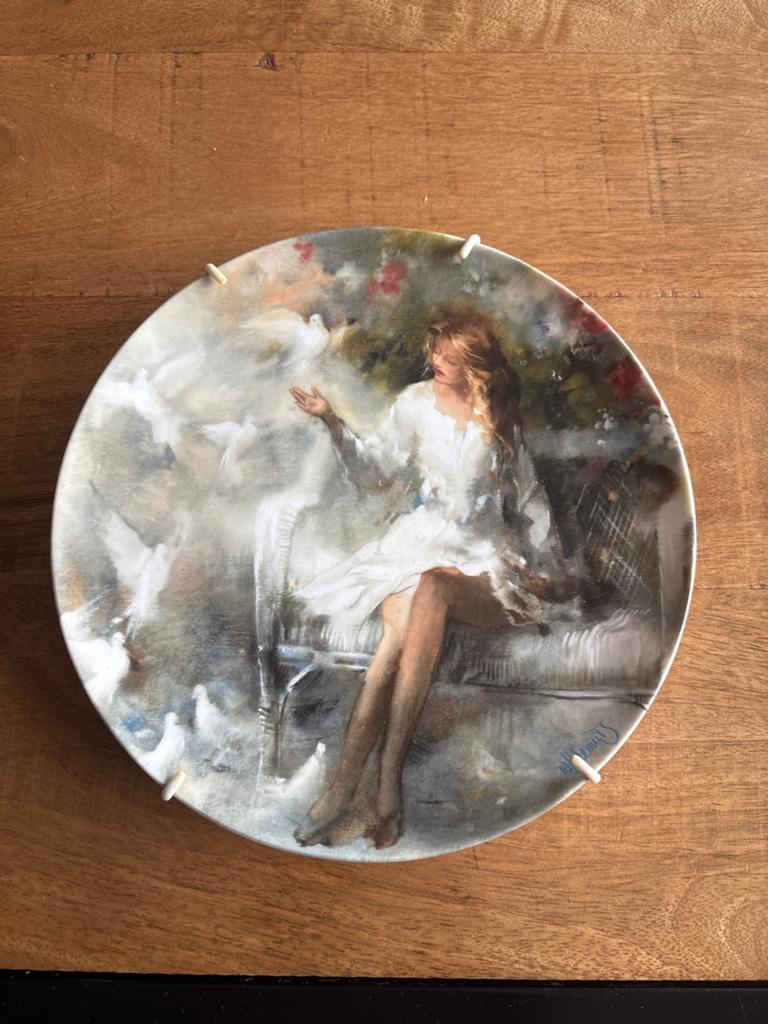Willem Haenraets Regina bord "Ochtend Idylle" 1992, Ophalen