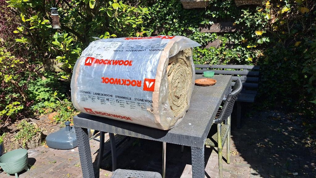4/5 rol Rockwool Steenwol 600x60x8, Ophalen, 4 tot 8 cm, Dakisolatie, Nieuw