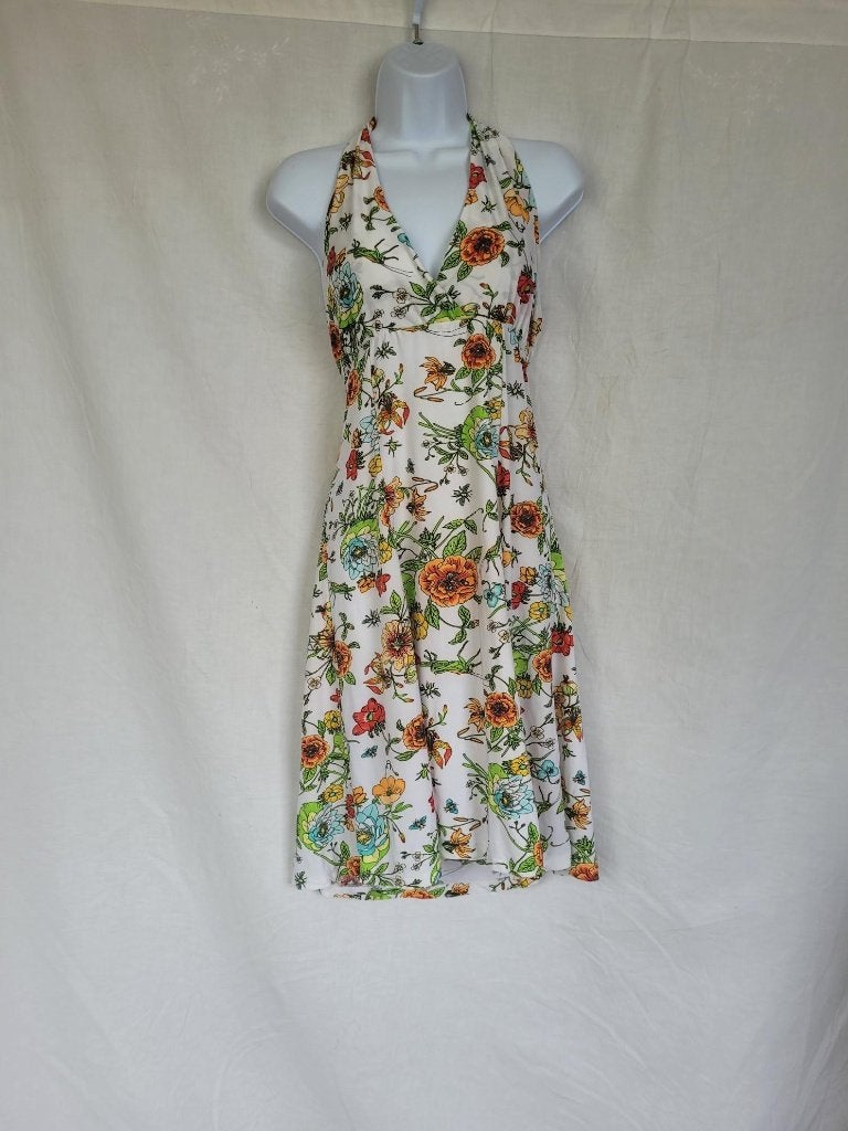 Leuke witte jurk met bloemen mt L merk Sweet Miss, Kleding | Dames, ., Wit, Maat 42/44 (L), Ophalen of Verzenden