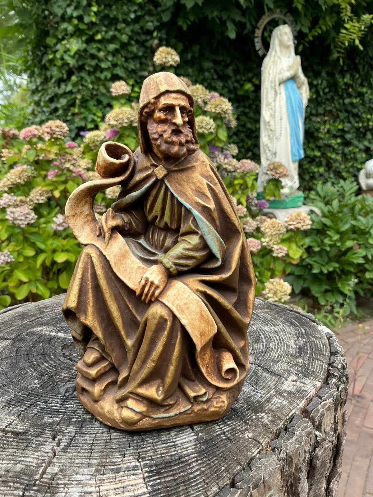 Zeldzaam heiligenbeeld ❤️ Profeet Ezechiel/Jeremia, Antiek en Kunst, Antiek | Religie, Ophalen of Verzenden