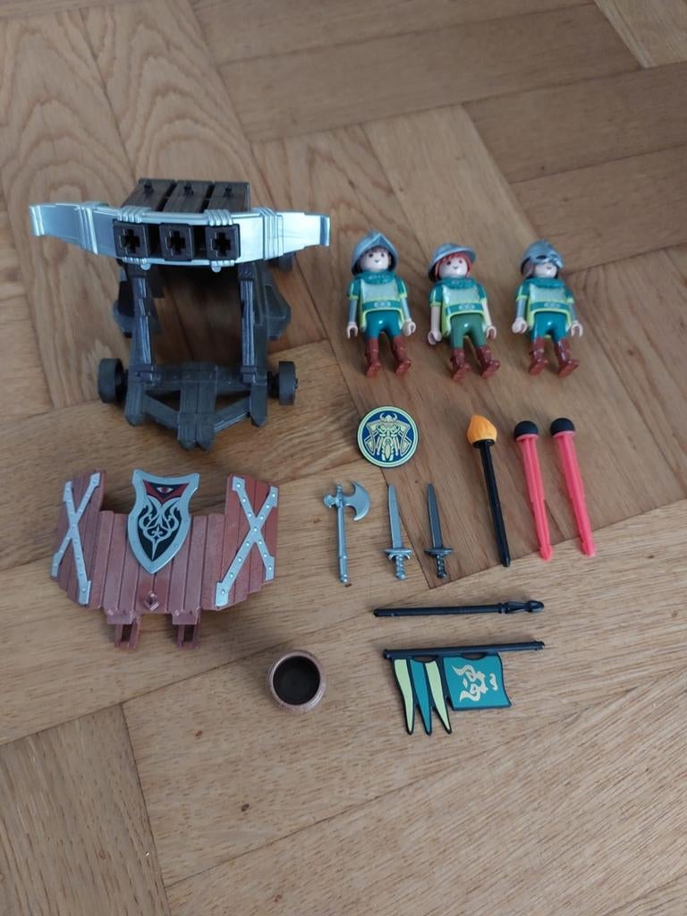 Playmobil set: Drievoudige Balista met ridders  enz, Kinderen en Baby's, Speelgoed | Playmobil, Ophalen of Verzenden, Gebruikt