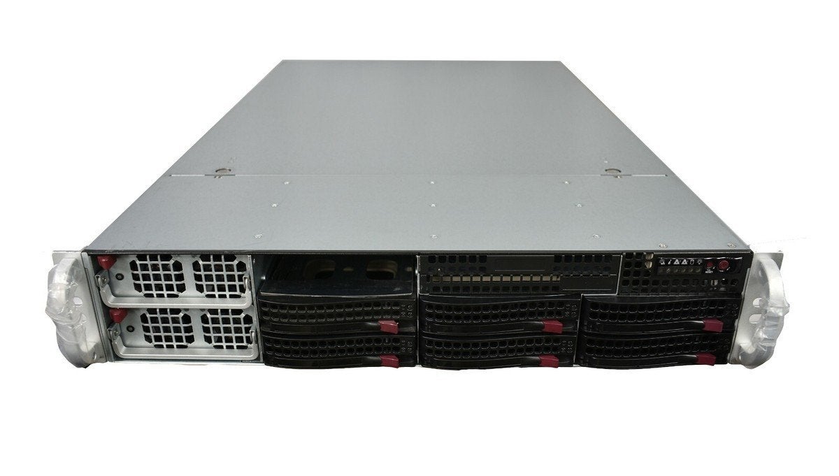 Supermicro CSE-828 | 96GB | 4x opteron, Ophalen, 2 tot 3 Ghz, Hot swappable onderdelen, 6x SATA/SAS