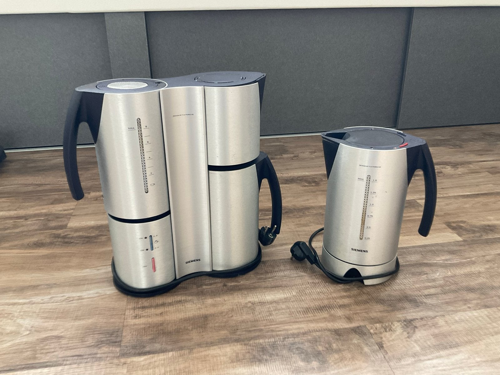Siemens koffiezetapparaat en waterkoker set - FA porsche., Gebruikt, 10 kopjes of meer, Koffiemachine, Gemalen koffie