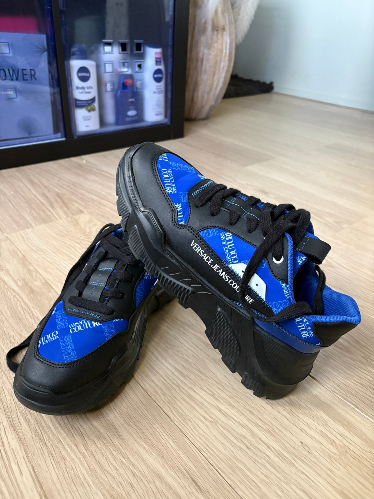 Versace Jeans Couture schoenen maat 42, Kleding | Heren, Schoenen, Ophalen of Verzenden, Zo goed als nieuw, Zwart
