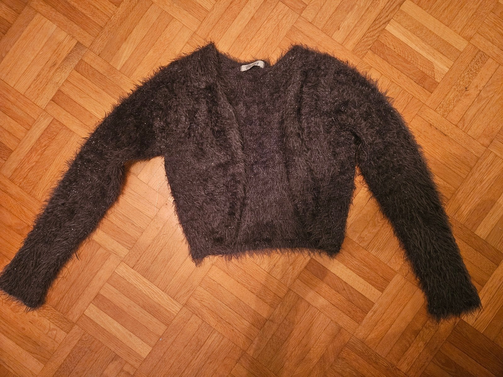 bolero vest donkergrijs met glitter, Persival, Gebruikt, Meisje, Trui of Vest