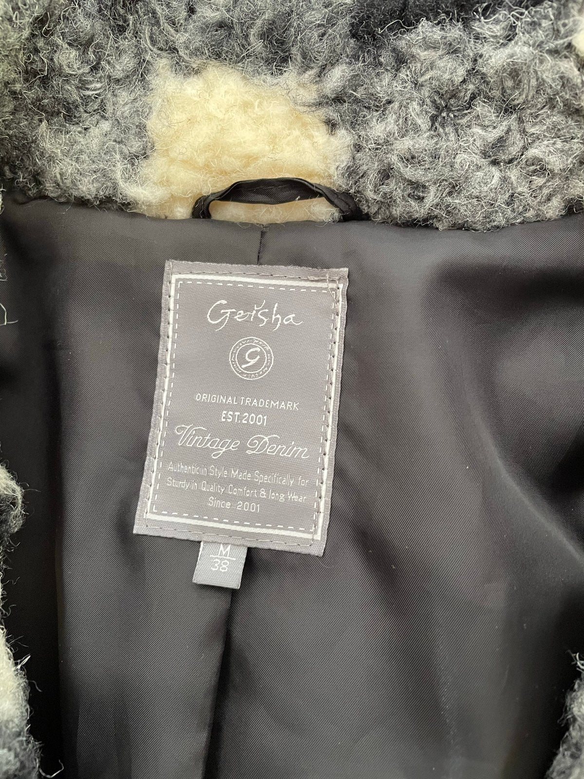 Geisha geruite teddy jas - Maat M (38/40), Ophalen, Zo goed als nieuw, Maat 38/40 (M), Meerkleurig