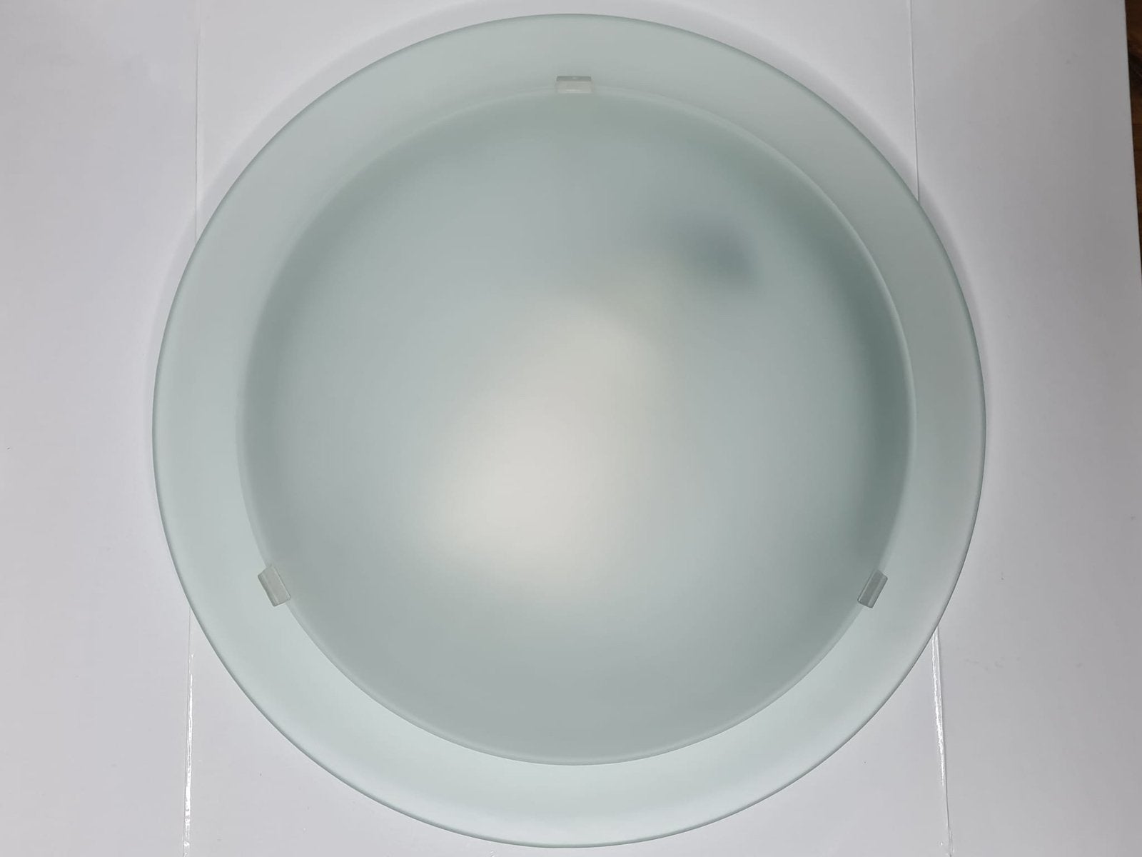 Massive plafondlamp mat glas, Ophalen of Verzenden, Gebruikt, Glas, Plafondlamp