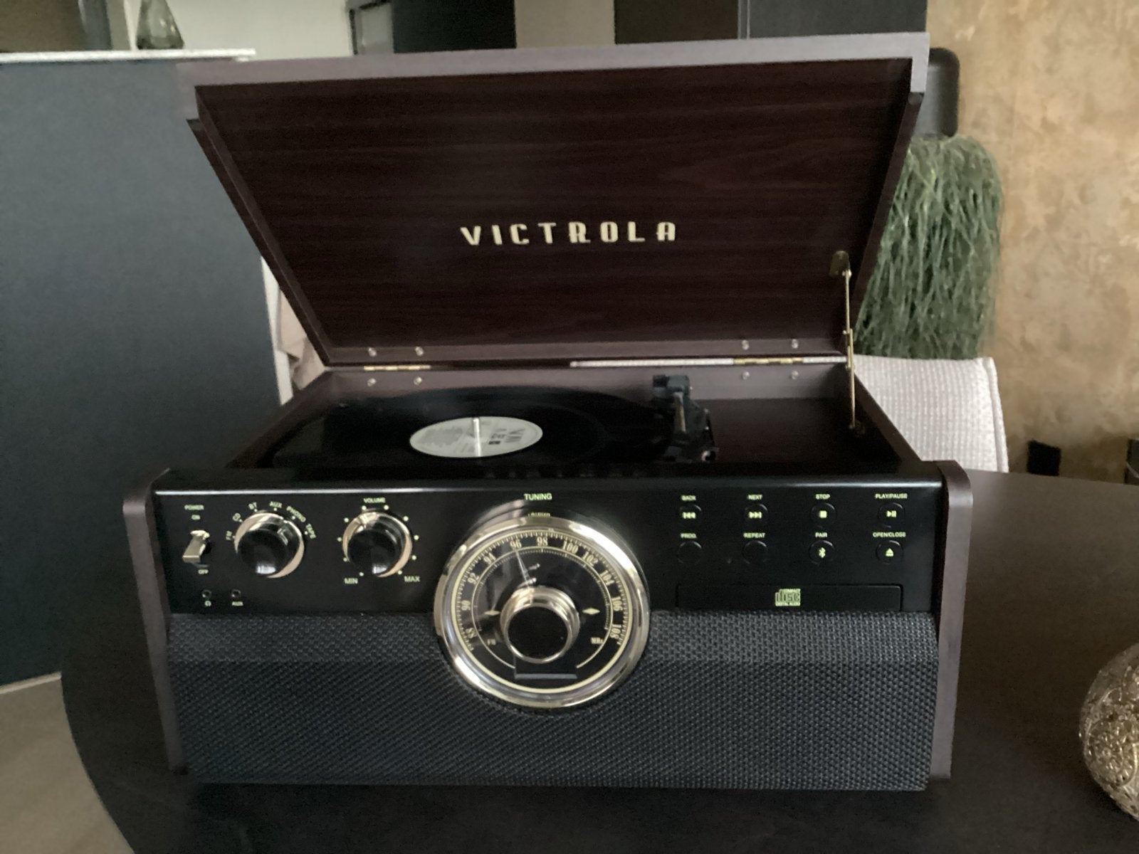 Victrola Platenspeler: Vinyl, CD, Cassette en Bluetooth, Audio, Tv en Foto, Platenspelers, Ophalen, Zo goed als nieuw, Platenspeler
