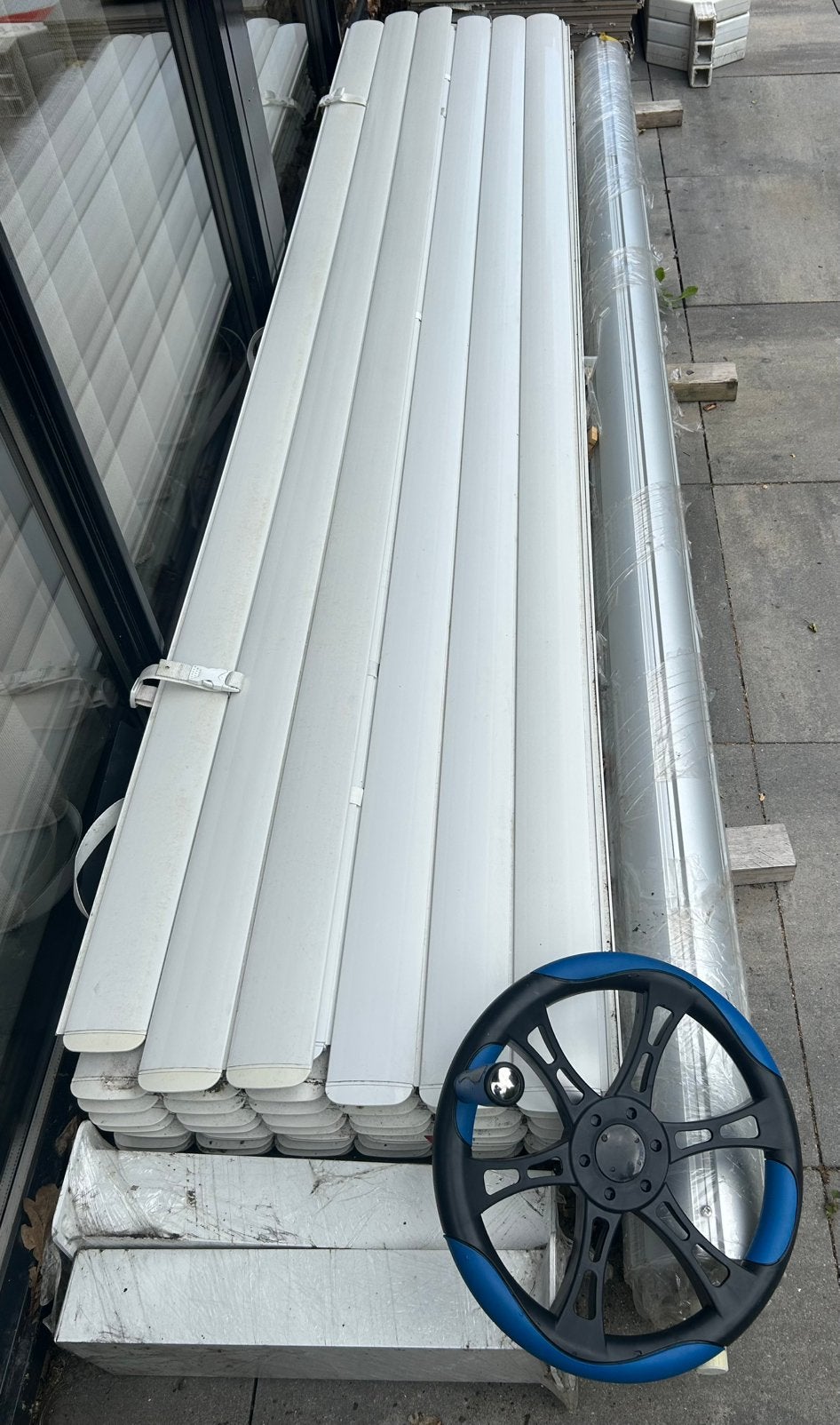 Nieuw wit zwembad dek 6x3m, Ophalen, Nieuw, Afdekzeil