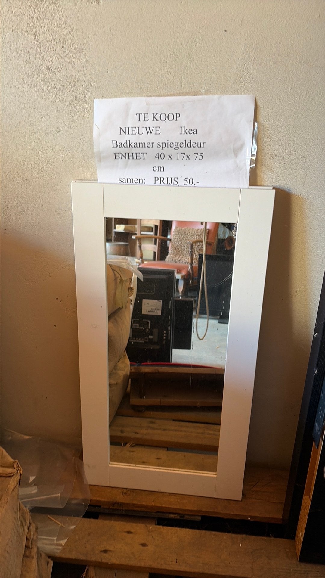Ikea badkamer spiegeldeurtjes, Ophalen, (Half)hoge kast, Minder dan 50 cm, Nieuw
