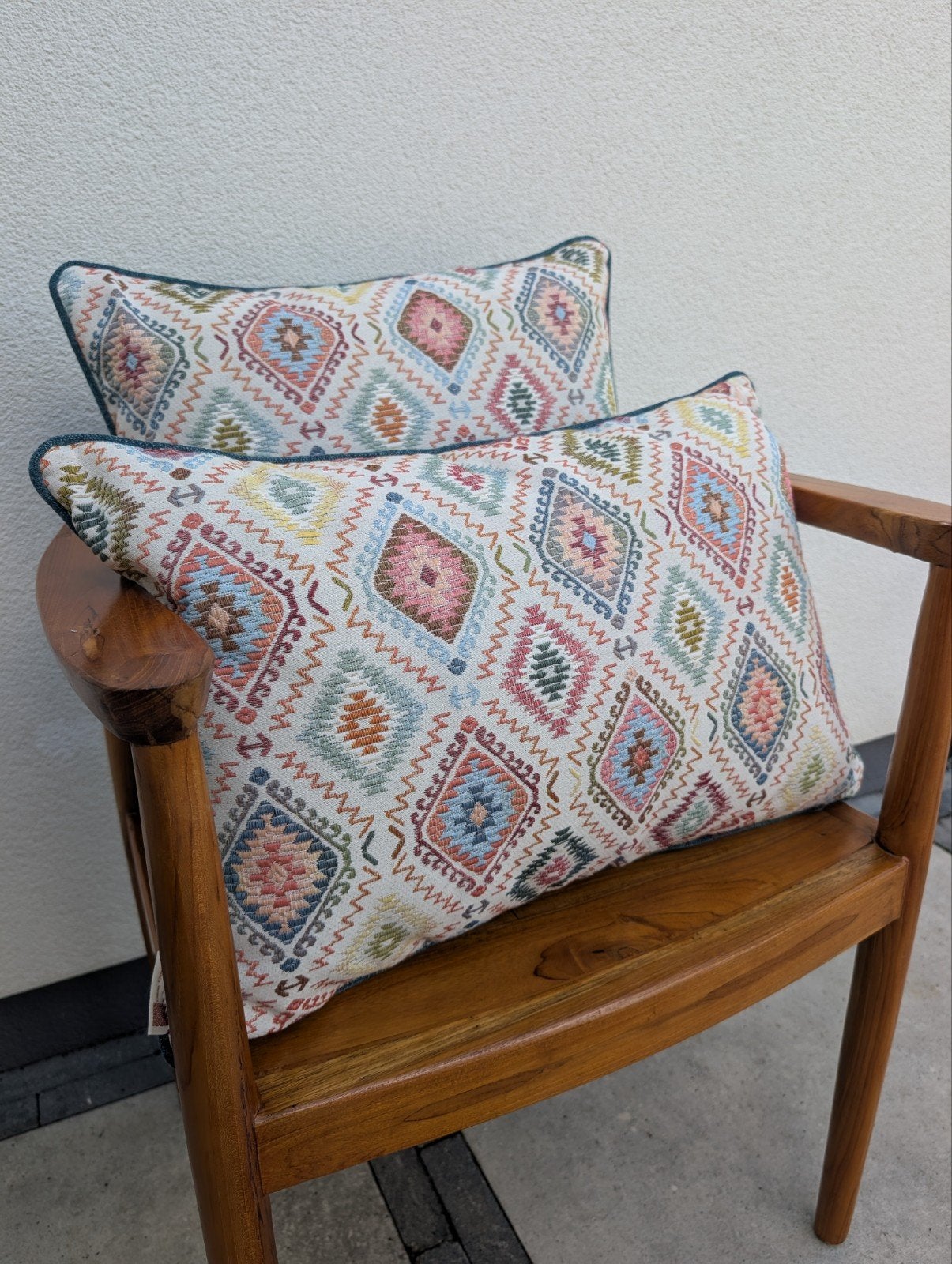 Sier kussen Ikat, Overige kleuren, 7424HG, Diba design, Vierkant