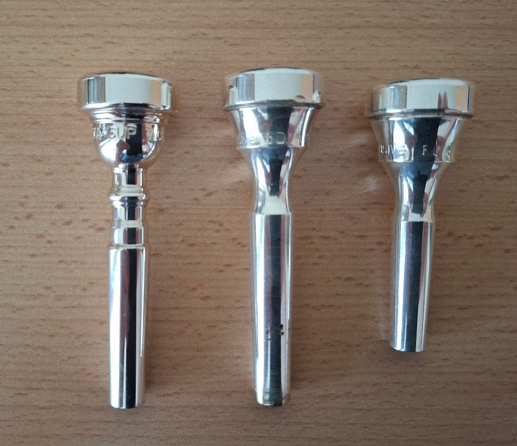 trompet en bugel mondstukken (2x Josef Klier en 1x Gewa), Ophalen of Verzenden, Zo goed als nieuw, Overige typen