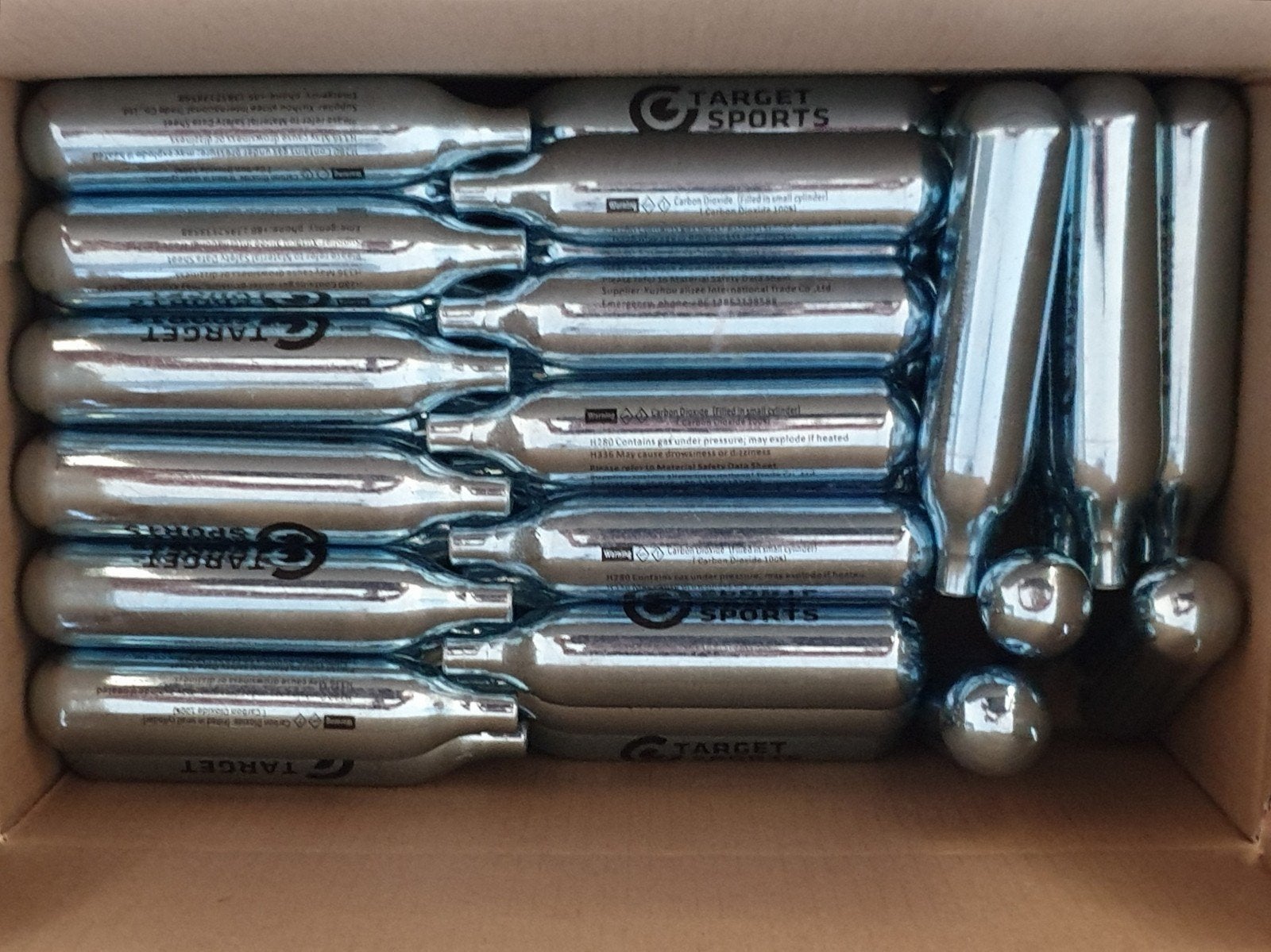 25 stuks CO2 patronen 12 gram schietsport, Ophalen of Verzenden, Nieuw