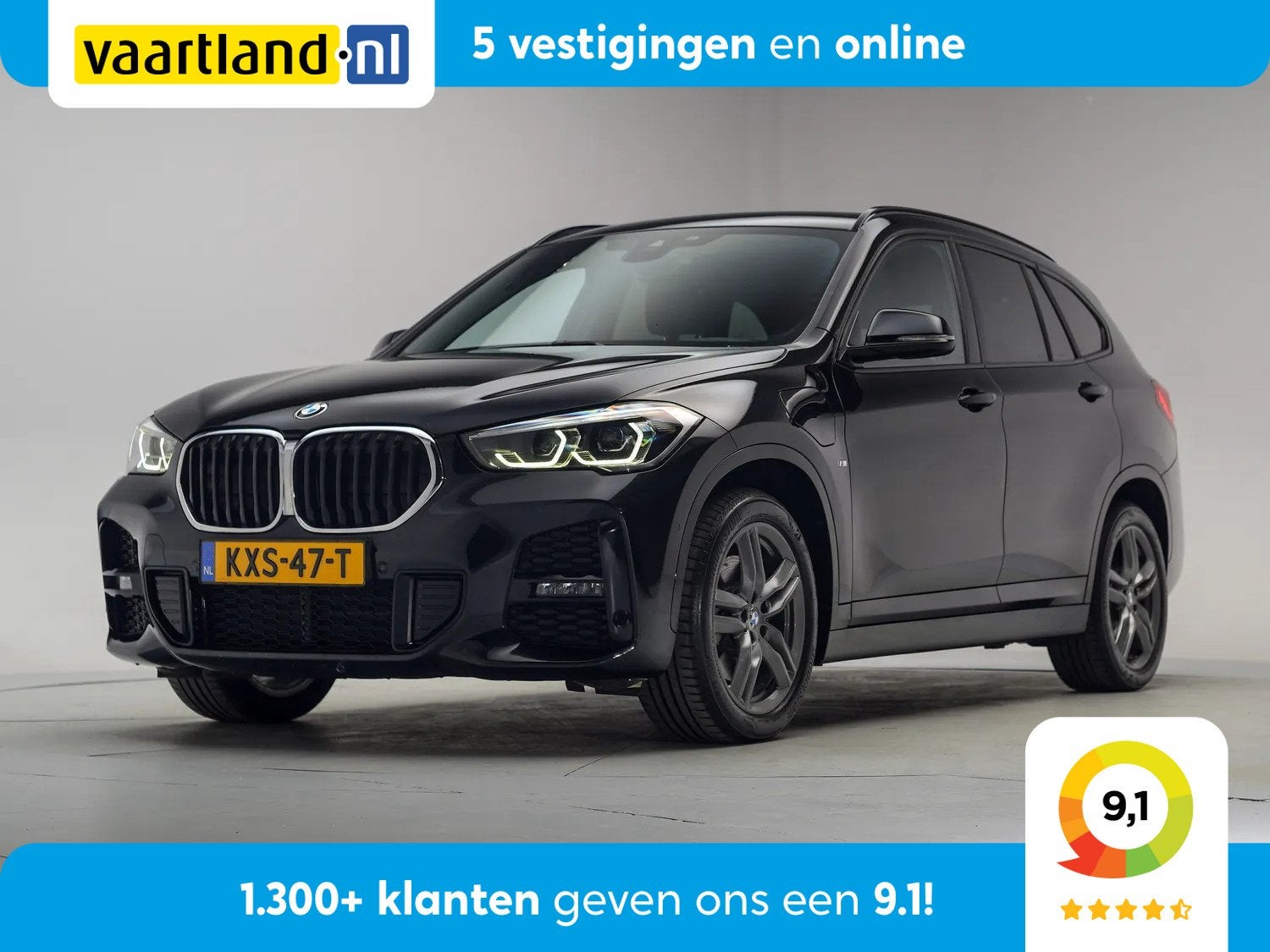 BMW X1 xDrive 25e M Sport High Executive Aut. [ LED Leder St, Auto's, Gebruikt, 750 kg, 95 pk, Zwart