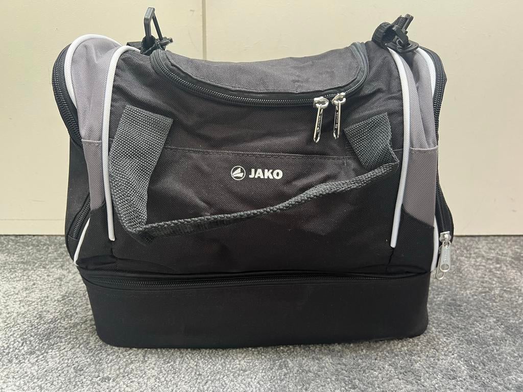 Jako voetbaltas zwart met grijs, Sieraden, Tassen en Uiterlijk, Tassen | Sporttassen, Ophalen, Gebruikt, Unisex volwassen