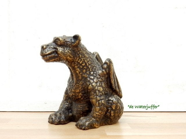 086*Bronzen vriendelijke draak (Boven €75geen verzendkosten), Tuin en Terras, Tuinbeelden, Ophalen of Verzenden, Nieuw, Overige materialen
