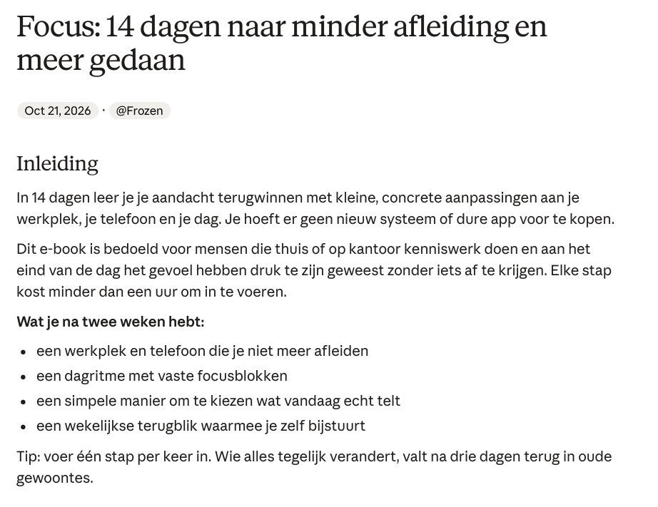Focus e-book: 14 dagen minder afleiding, meer gedaan (PDF), Boeken, Overige onderwerpen, Onbekend