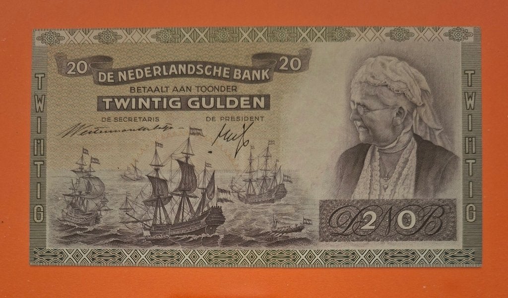 Bankbiljet 20 gulden 1941 Emma, cat. PL51.b3, Verzenden, 25 gulden, Los biljet