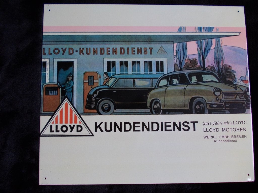 Lloyd Kundendienst, Verzamelen, Ophalen of Verzenden, Nieuw, Reclamebord