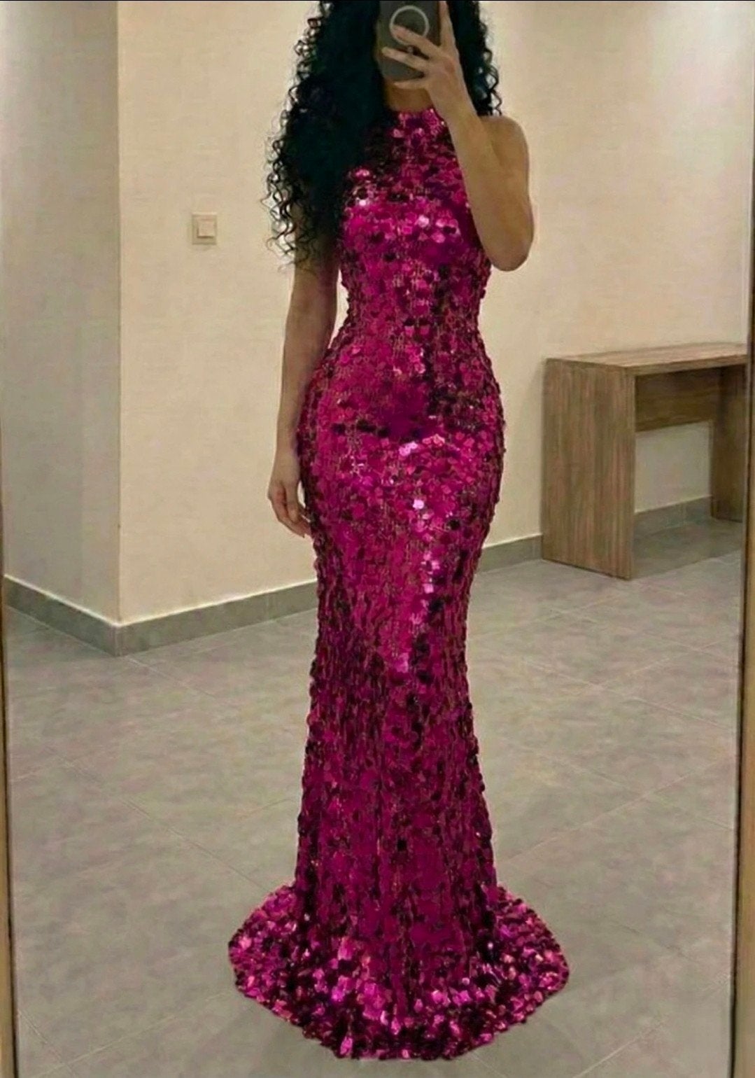 Prachtige roze pailletten galajurk - Maat M, Kleding | Dames, Maat 38/40 (M), Verzenden, Nieuw, Onbekend