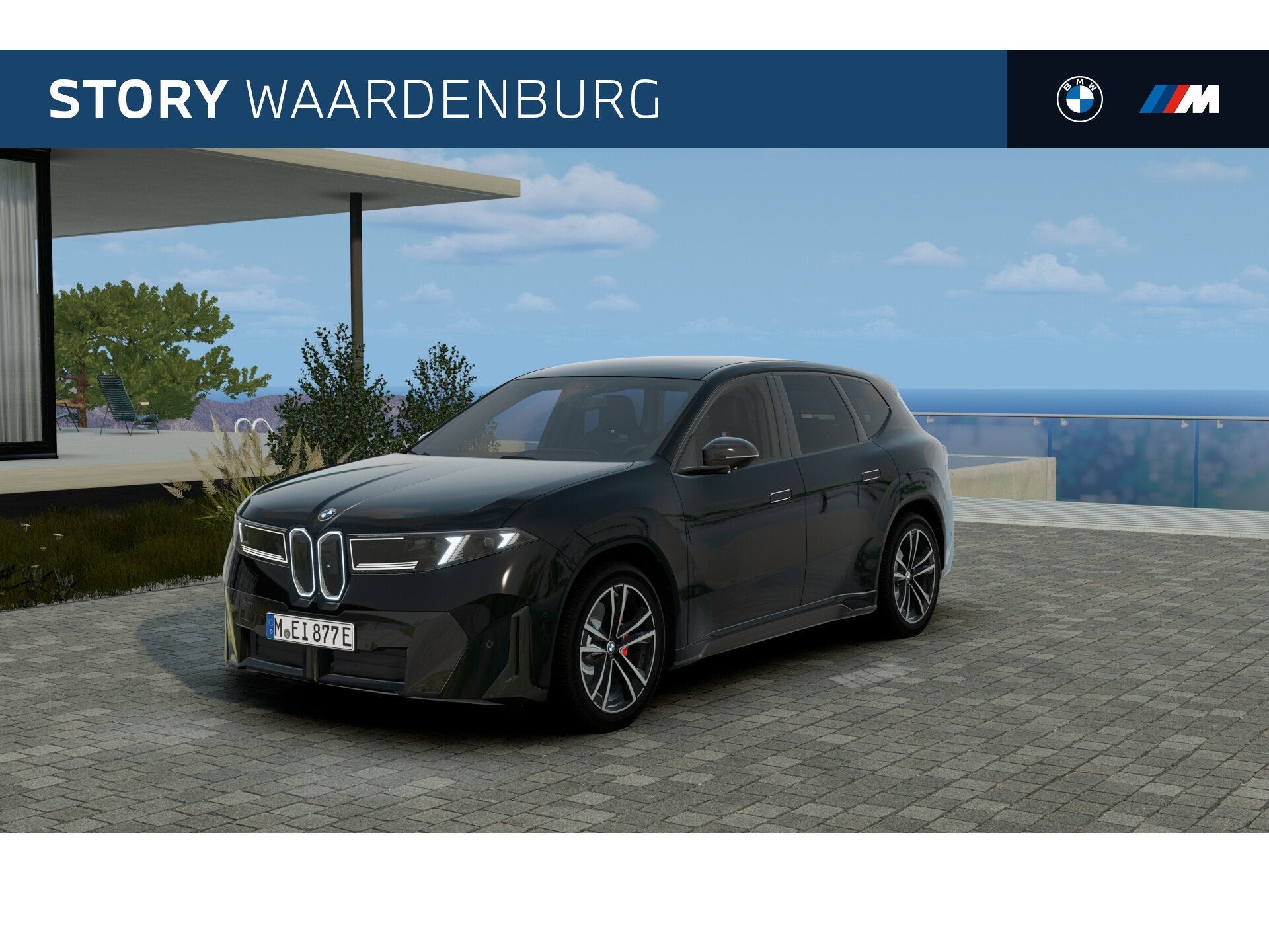 BMW iX3 40 eDrive / Panoramadak / Trekhaak / M Sportstoelen, Automaat, Achterwielaandrijving, Zwart, Stoelverwarming
