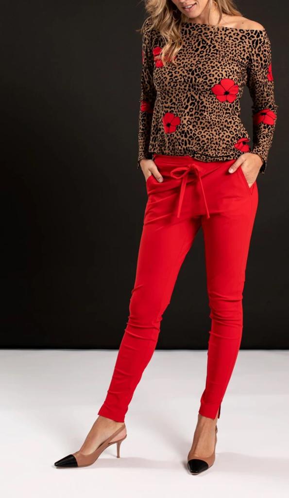 Studio anneloes upstairs broek M rood travelstof, Kleding | Dames, Maat 38/40 (M), Ophalen of Verzenden, Zo goed als nieuw, X
