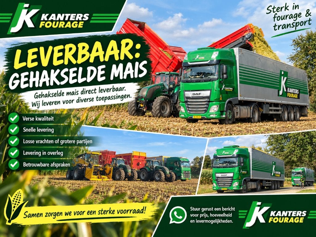 Gehakselde mais te koop / leverbaar – Kanters Fourage, Ophalen of Verzenden, Vee