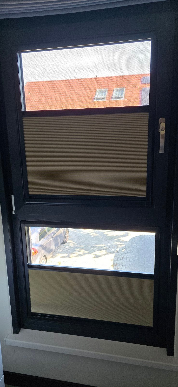 6x Easyclick Plissé rolgordijnen op maat - Zonder boren, Ophalen of Verzenden, Nieuw, Beige