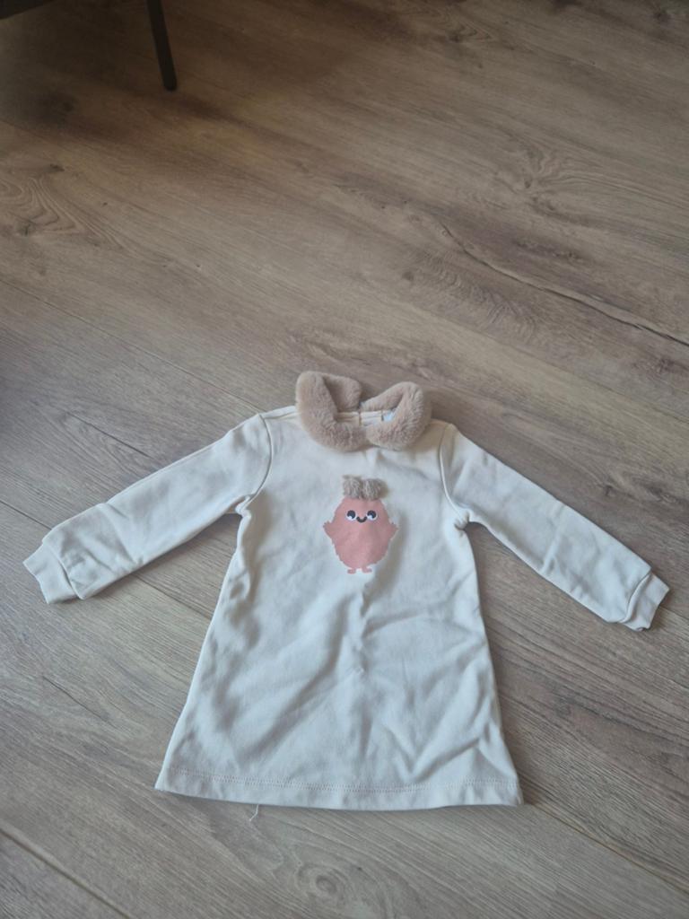 Leuke Panco jurk maat 86 met zachte bontkraag, Kinderen en Baby's, Babykleding | Maat 86, Meisje, Jurkje of Rokje, Ophalen of Verzenden