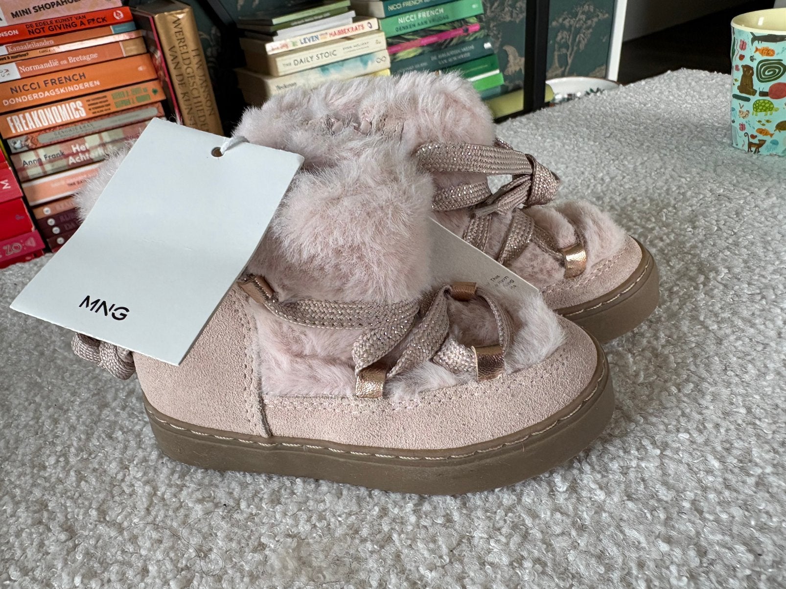 Nieuw Mango kids meisje  laarzen suède enkelboots lichtroze, Ophalen of Verzenden
