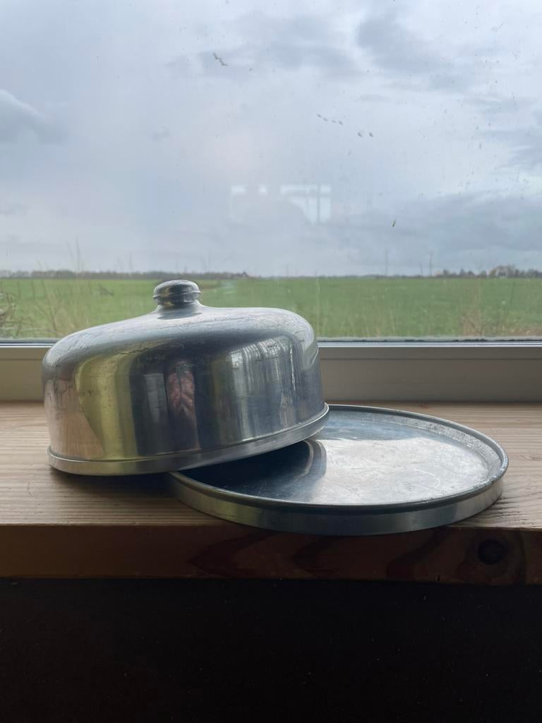 Ijstrommel aluminium, Ophalen of Verzenden, Gebruikt, Taarten, Serveervorm