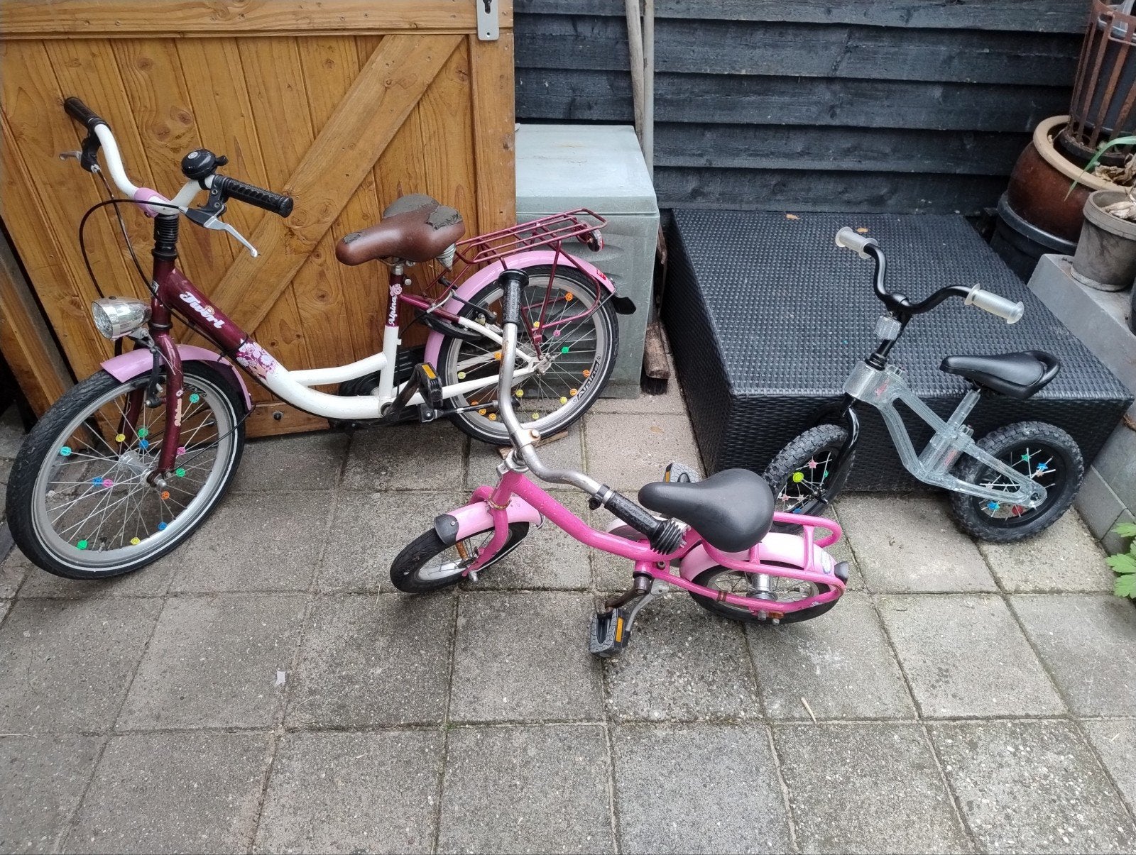 3 kinderfietsjes te koop, Ophalen, Nieuw, Minder dan 16 inch