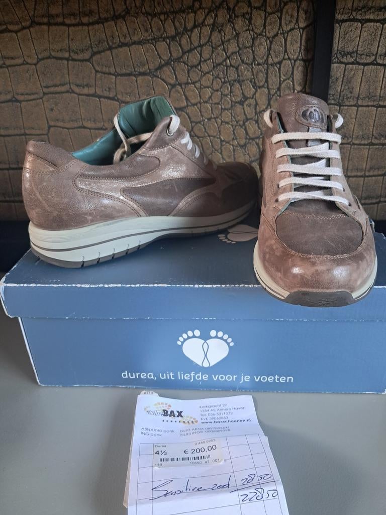 Nieuwe Durea schoenen, maat 4,5, Durea, Schoenen met lage hakken, Bruin, Nieuw