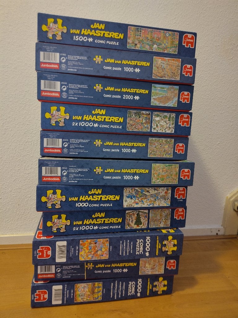 Jan van Haasteren legpuzzels, Ophalen, 500 t/m 1500 stukjes, Zo goed als nieuw, Legpuzzel