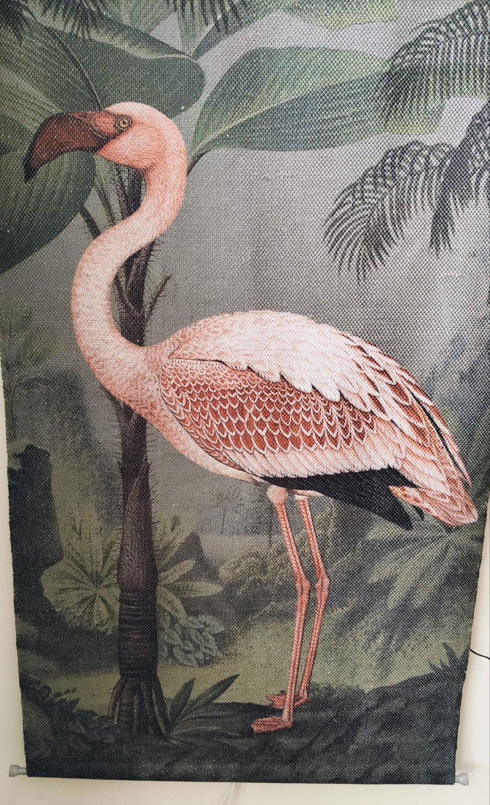 Wandkleed wanddoek flamingo z.g.a.n., Ophalen of Verzenden, Zo goed als nieuw