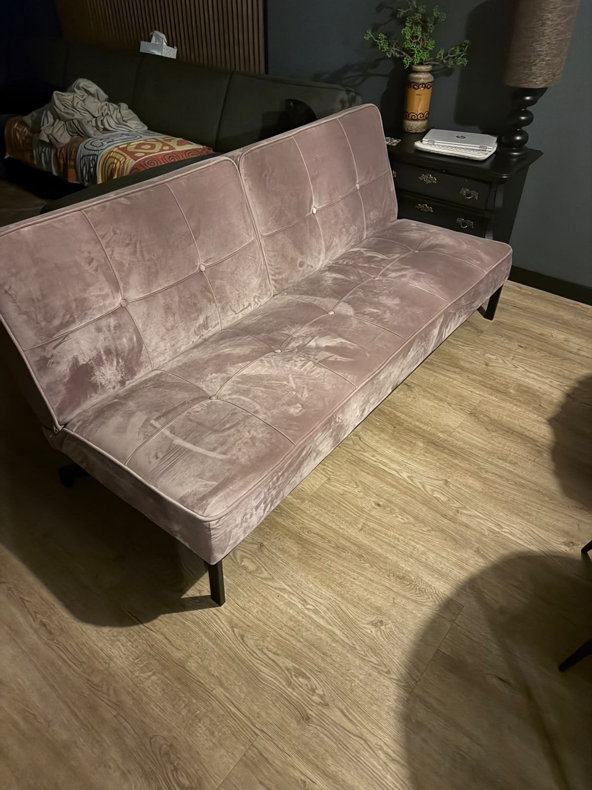 te koop mooie slaapbank, Ophalen, Tweepersoons, Zo goed als nieuw, 120 cm