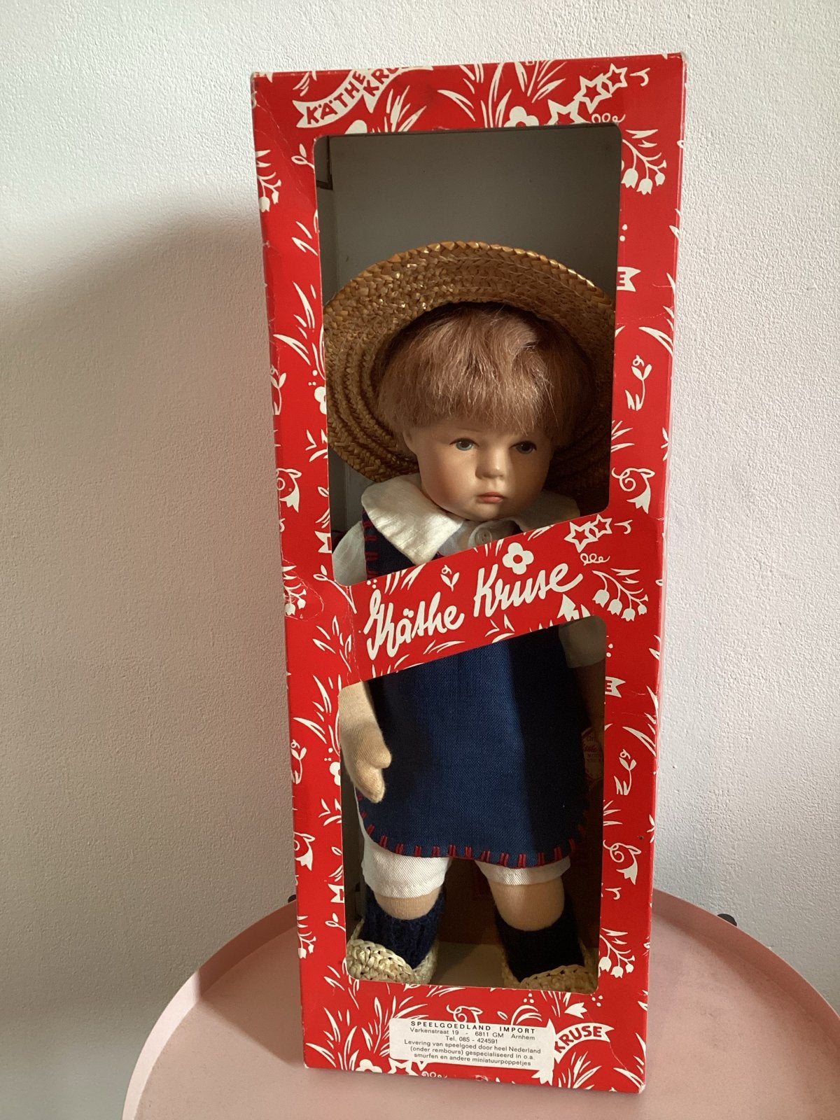 Käthe Kruse pop (Fritzel) in doos, Verzenden, Zo goed als nieuw, Pop