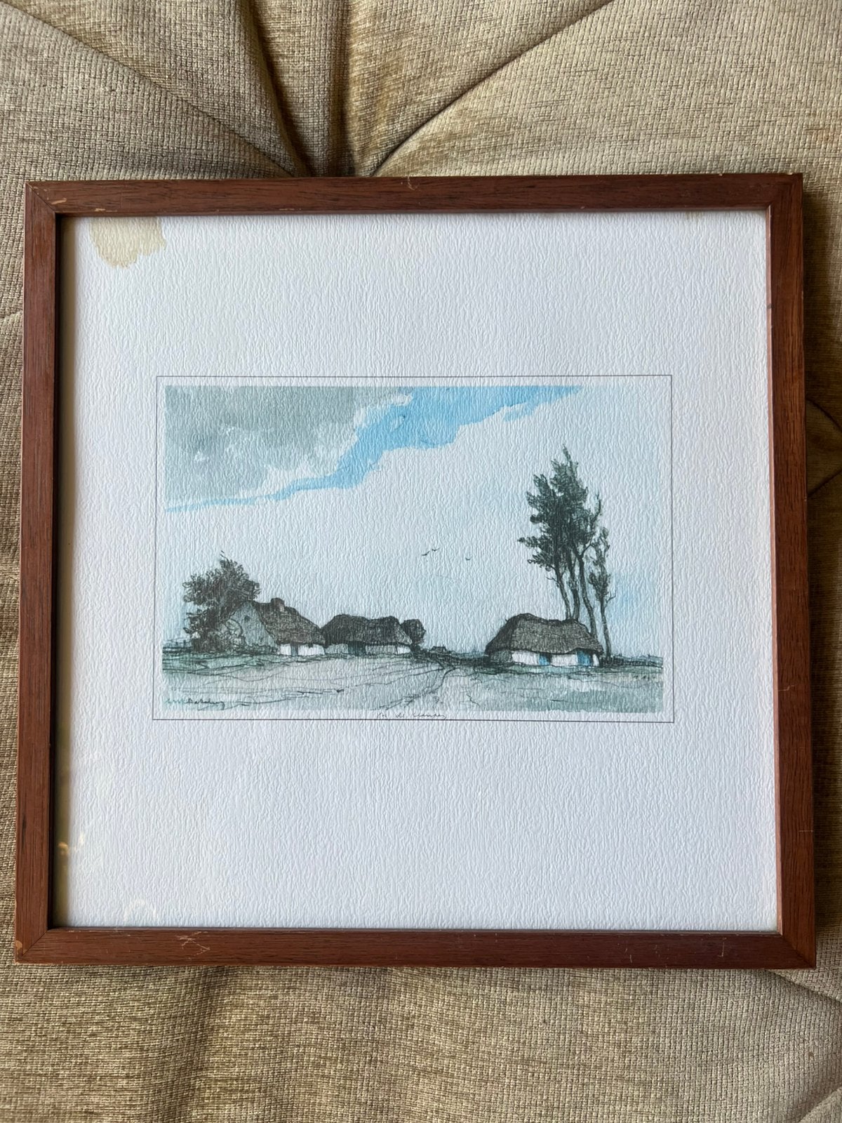 Litho / Kunstdruk / Ets Dirk Baksteen., Antiek en Kunst, Ophalen of Verzenden, Ets, Overige technieken, Ingelijst
