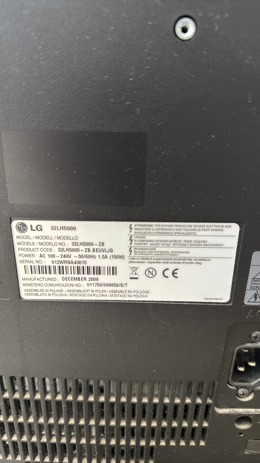 LG 32LH500, Ophalen, Zo goed als nieuw