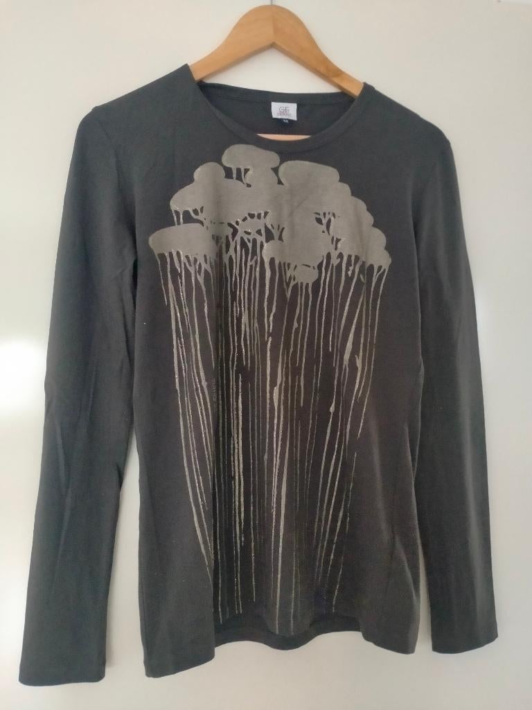 Bruin shirt Gianfranco Ferre maat M, Kleding | Dames, Maat 38/40 (M), Bruin, Verzenden, Lange mouw