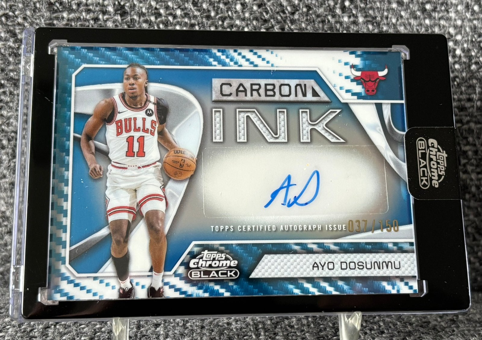 Ayo Dosunmu /150 auto Chicago Bulls Topps Chrome Black card, Ophalen of Verzenden, Nieuw, Plaatje