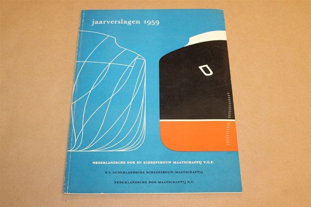 NDSM - Ned Dok en Scheepsbouw Mij - Jaarverslag 1959, Verzamelen, Ophalen of Verzenden, Zo goed als nieuw, Kaart, Foto of Prent