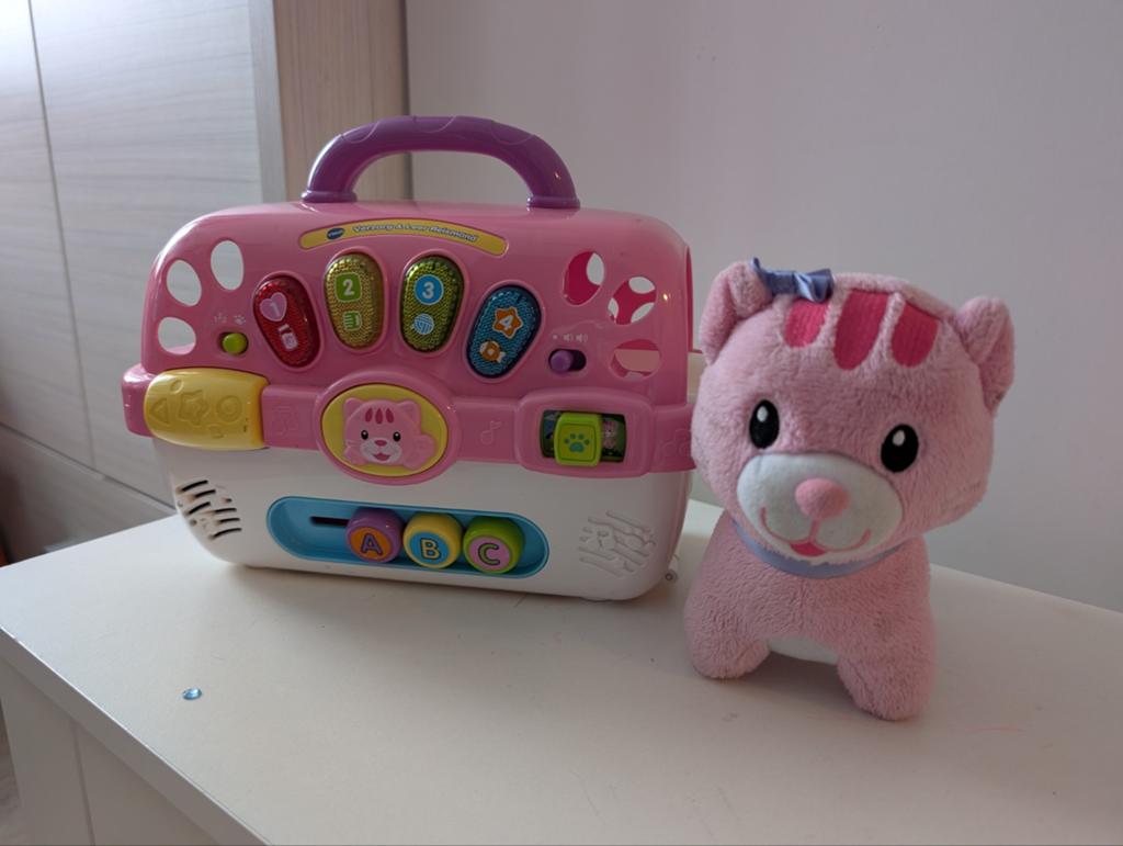 VTech Roze Speelset met Knuffelkat, Ophalen of Verzenden, Gebruikt, Overige typen, Met licht