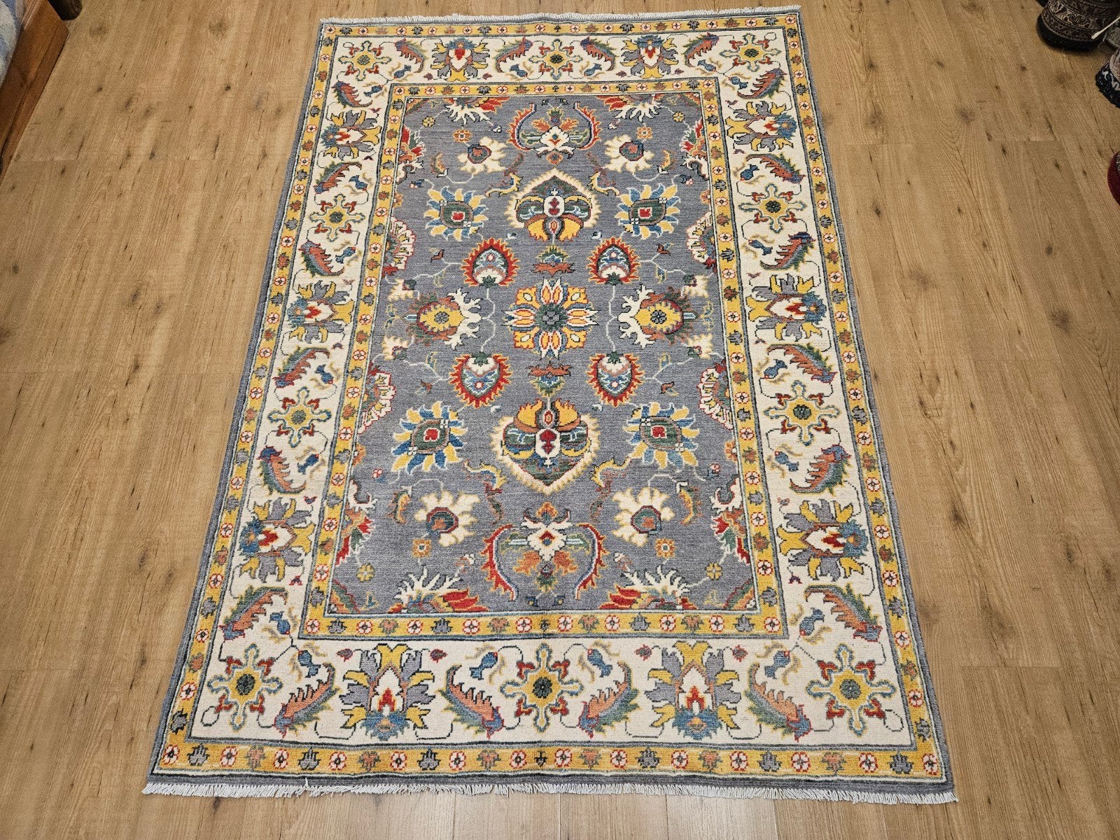 Handgeknoopt oosters tapijt ziegler modern 215x148, Huis en Inrichting, Info@SlatsAntiek.nl, Crème, 100 tot 150 cm, Perzisch