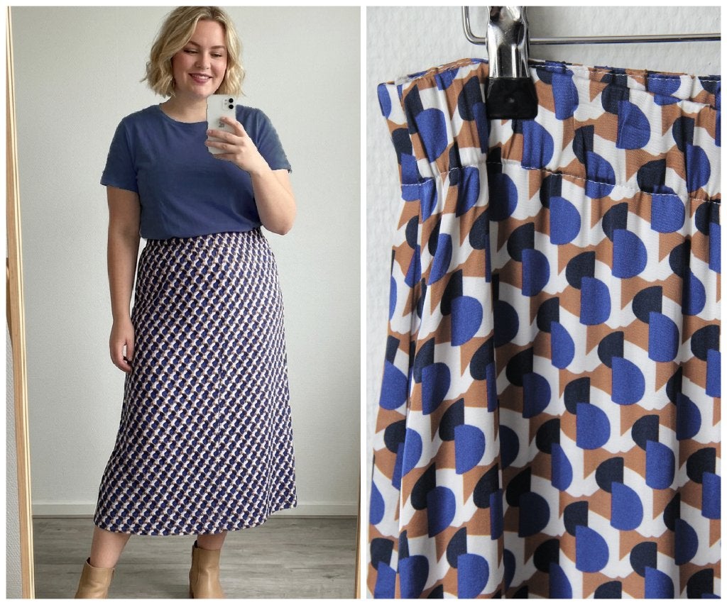Josephine & Co - NIEUW prachtige zomer rok blauw - maat 42, Kleding | Dames, Rokken, Josephine & Co, Maat 42/44 (L), Nieuw, Onder de knie