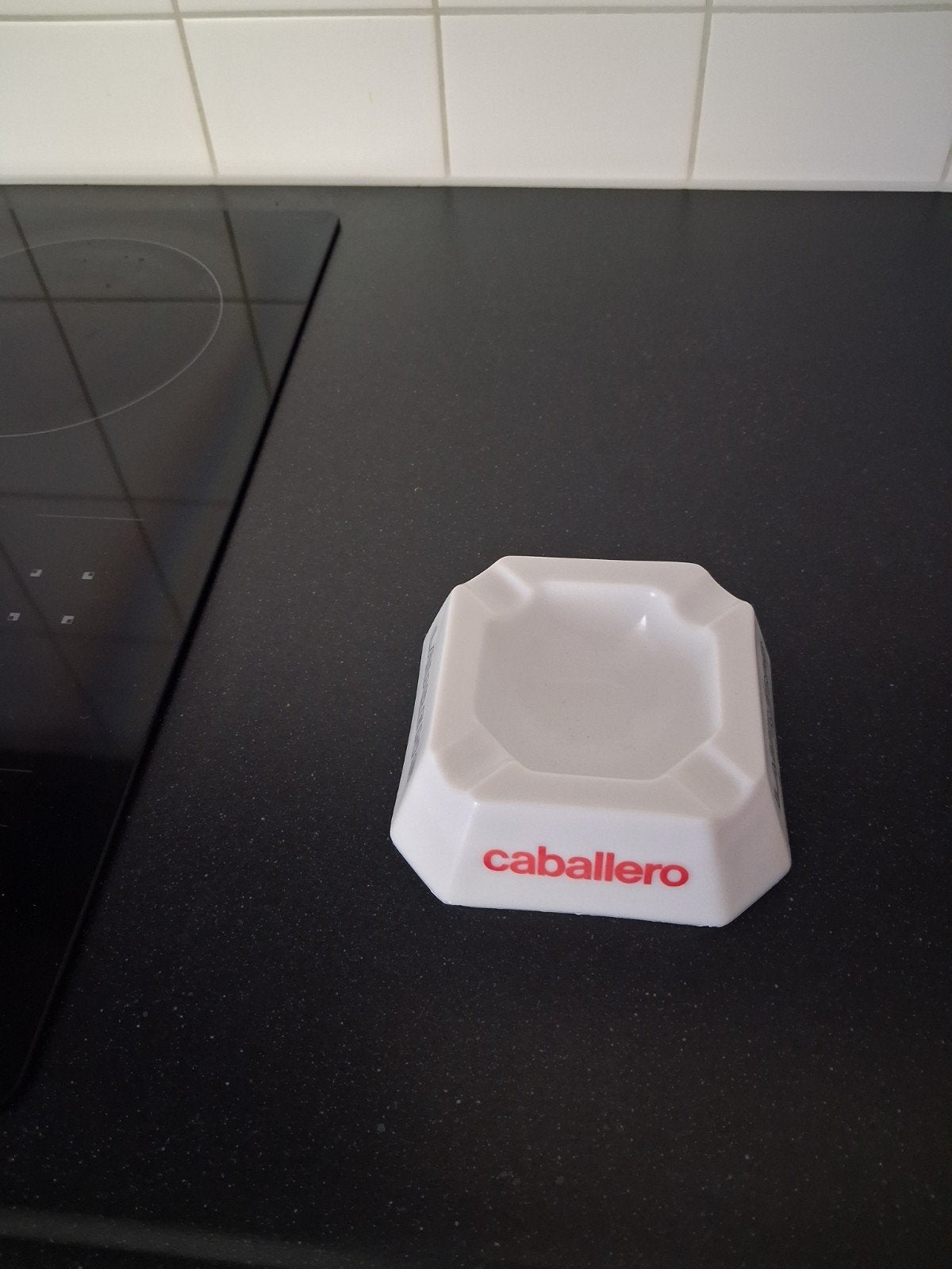 Vintage Caballero Laurens asbak - wit keramiek, Verzamelen, Ophalen of Verzenden